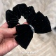 亮闪闪 黑色丝绒满天星高级感丝绒蝴蝶结发圈皮筋头绳小肠圈发绳