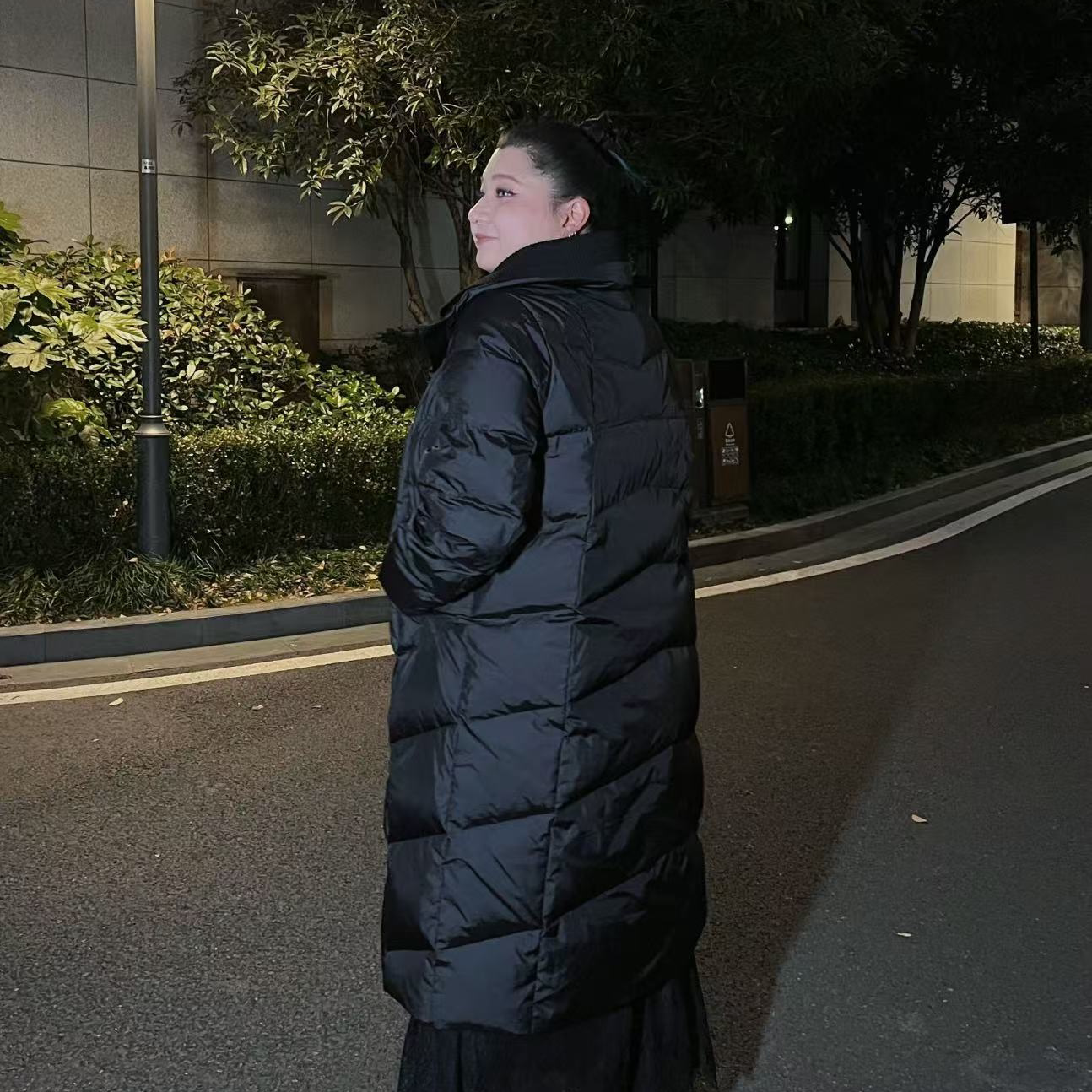 美丽客栈冬季新款鹅绒羽绒服85绒中长款胖mm大码休闲外套