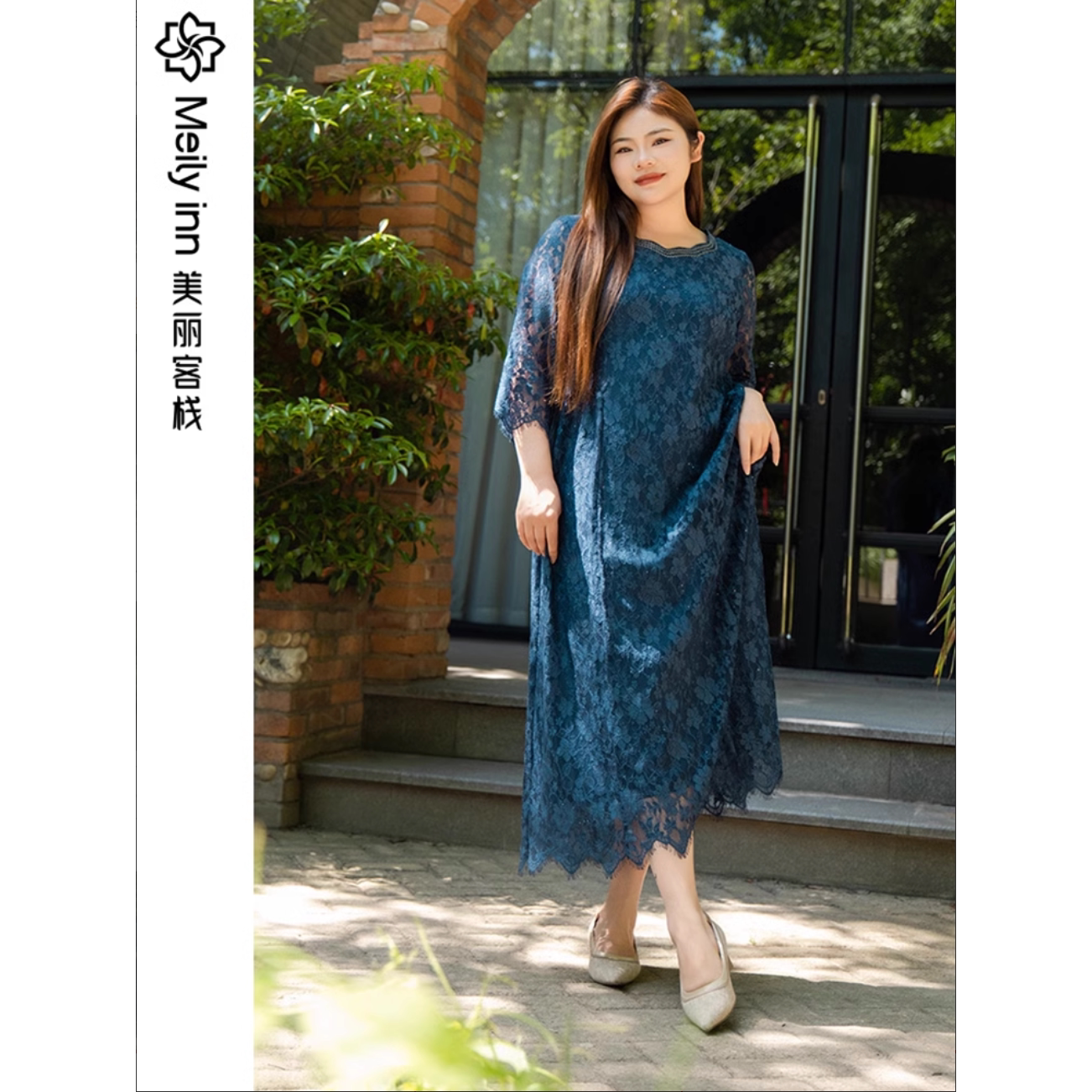 重工连衣裙大码女胖mm气