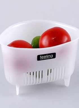 日本进口 立式角型沥水架 三角滤水置物筐 水槽角架 feeling系列