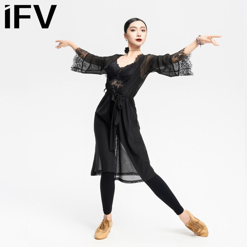 IFV教师开衫蕾丝网纱带腰带
