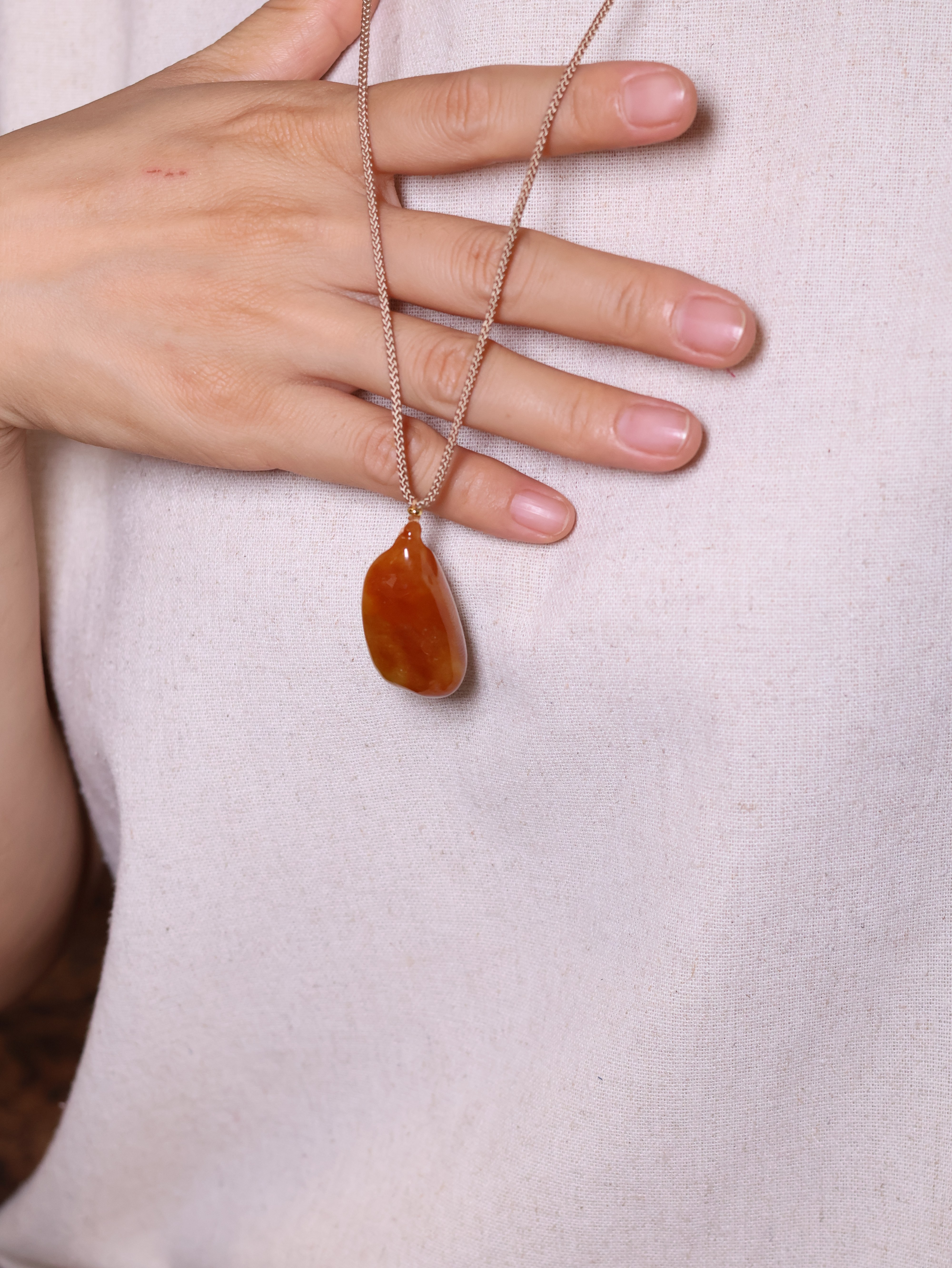 杜工原创设计天然翡翠福瓜吊坠项缅甸翡翠