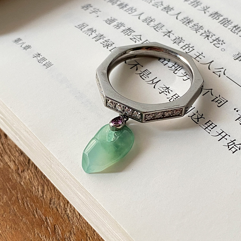 【蟹钳抓钱】杜工原创新品细腻冰种绿翡翠A帅酷戒指男女礼物百搭,珠宝/钻石/翡翠,戒指/指环,淘宝优惠券,粉丝福利购,淘宝优惠卷