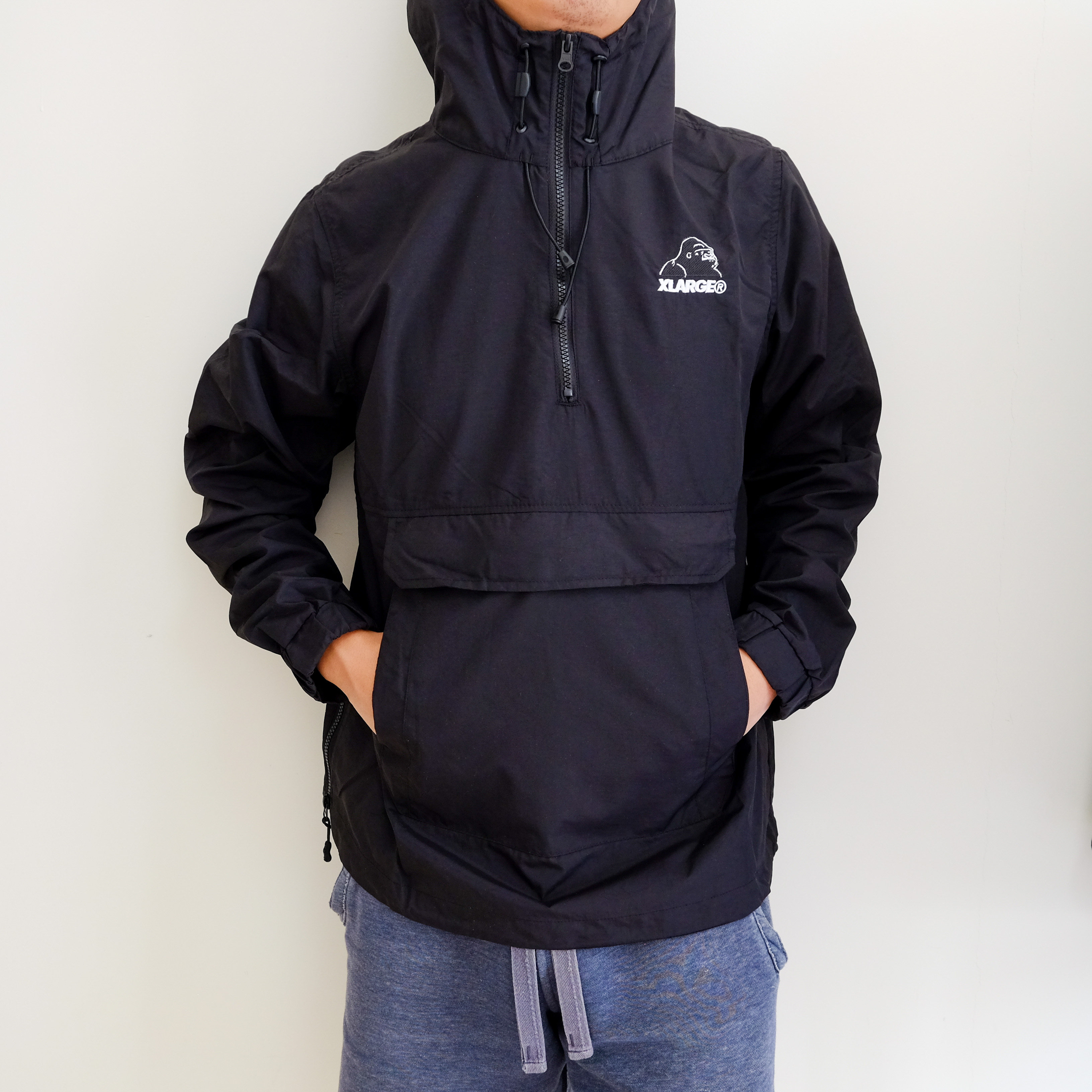 日版正品 美国街头潮牌 xlarge加州猩猩头 男女防水冲锋连帽夹克