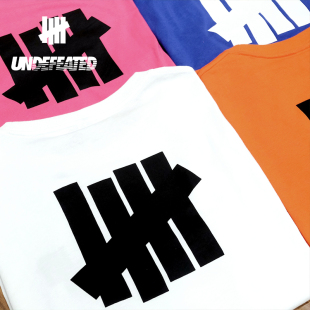 情侣短袖 五条杠经典 T恤小标UND潮流嘻哈街头 美国Undefeated 现货