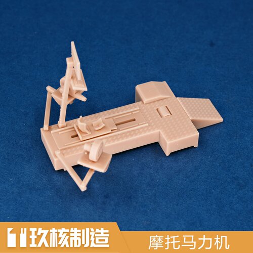 玖核制造 1/64马力机套装底盘检测系统模型车库场景配件
