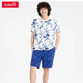 圆领上衣海贼王满地印花纯棉圆领Tee青年 T恤男士 包邮 班尼路短袖