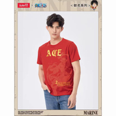 Tee男海贼王印花休闲上衣男 圆领短袖 包邮 班尼路纯棉T恤男士