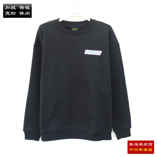 包邮 班尼路秋季新品男装卫衣圆领套头衫加绒宽松休闲8721303M047