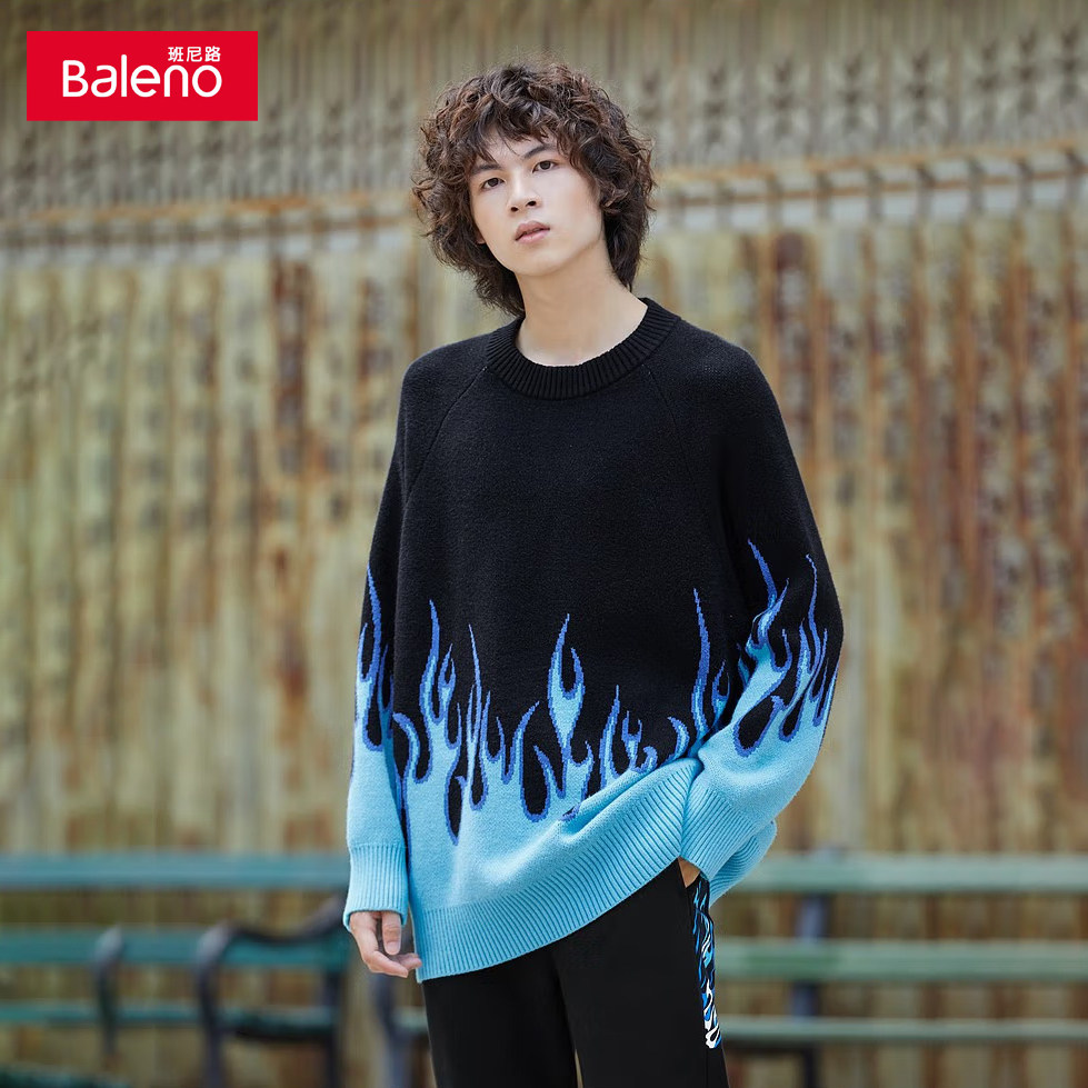 包邮 XXL 班尼路男装针织衫圆领线衫套头毛衣宽松上衣8821406M002,男装,针织衫/毛衣,淘宝优惠券,粉丝福利购,淘宝优惠卷