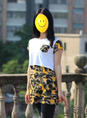 班尼路动漫潮牌女纯棉短袖两件套