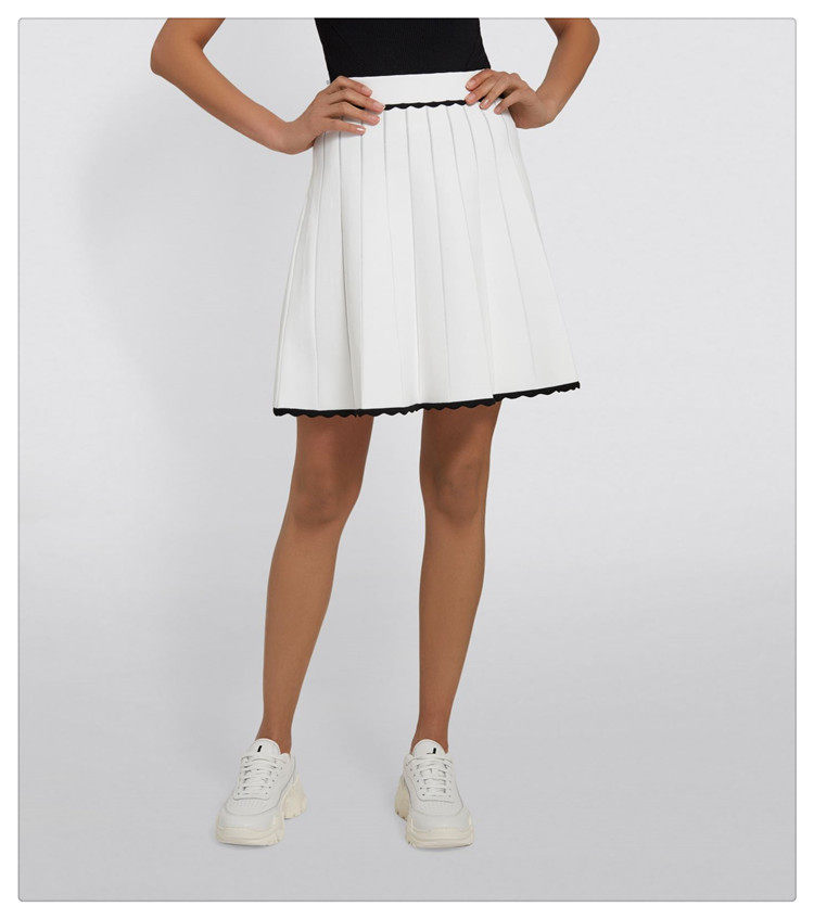 法式白色减龄短针织伞裙半身裙