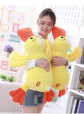 可爱小鸭子毛绒玩具趴趴大黄鸭女