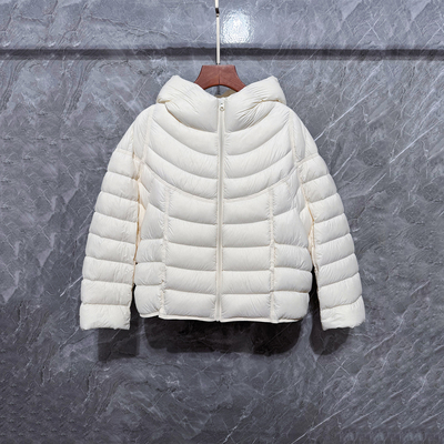 洋气巨好看白鸭绒短款排骨羽绒服