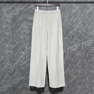 阔腿裤 白色垂感直筒女裤 长裤 裤 子机洗免烫通勤OL西装 深圳南油窄版