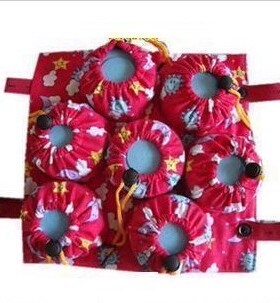 腰部腹部艾灸器具艾灸盒温灸器艾灸罐随身灸 七罐布