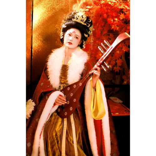 丹华  唐制原创冬款齐胸保暖双色拍摄款新品