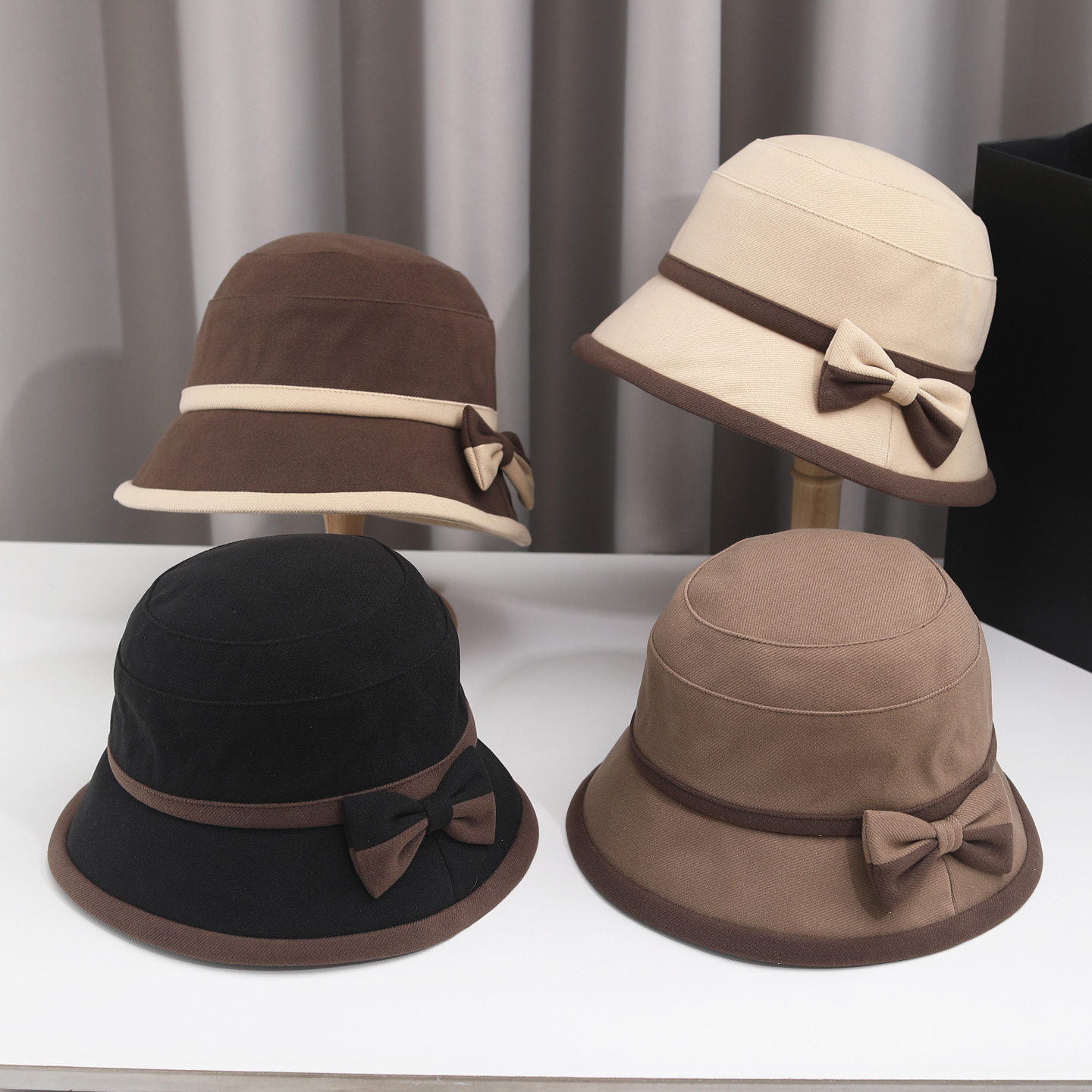 2025新款简约百搭渔夫帽女显脸小