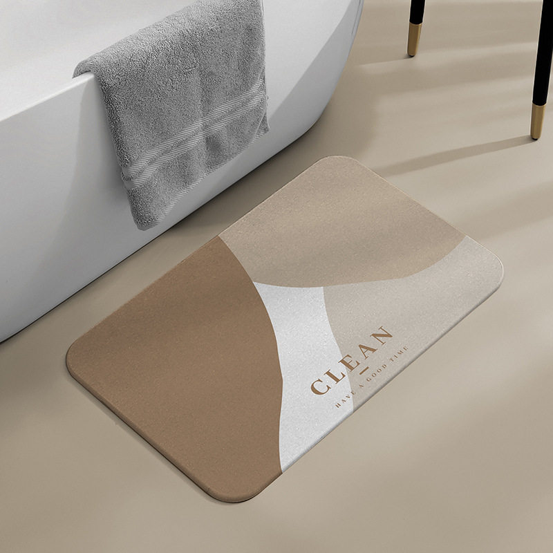 鹿奈硅藻土制品硅藻泥脚地垫浴室门卫生间吸水易清洗防滑防霉脚垫