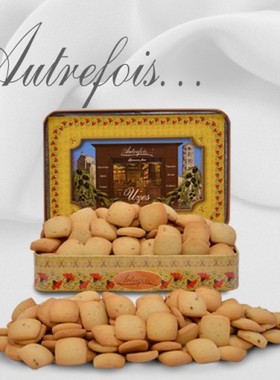 法国进口零食礼品 Autrefois 松脆焦糖橙花小饼干礼盒 无添加300g