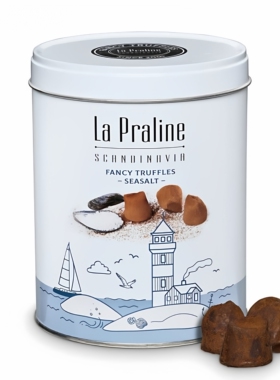 瑞典代购零礼品La Praline海盐咸焦糖原味松露巧克力罐装礼盒200g