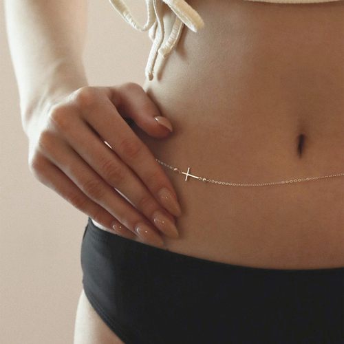 欧美风工定制十字架肚皮舞腰链