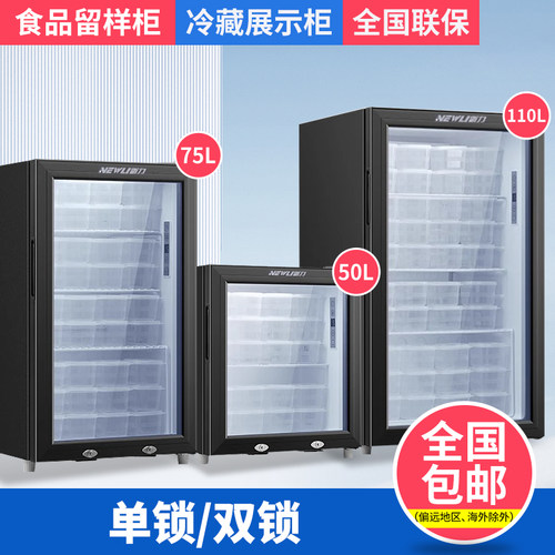 双锁食品留样专柜学校幼儿园单位小型冷藏展示柜带锁家用保鲜冰箱