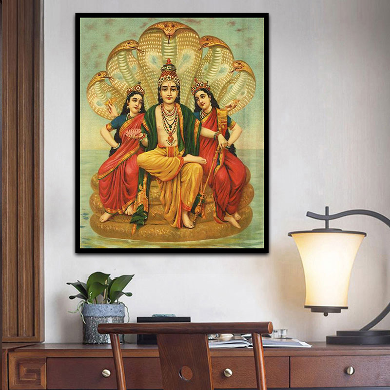 数字油彩画diy涂鸦世界名画手工填充休闲减压印度人物肖像装饰画