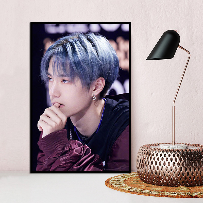 数字油画diy手绘填充丙烯明星时尚 王一博休闲减压打发时间装饰画