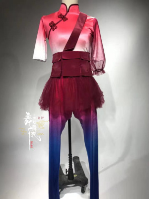 儿童军装现代舞演出服