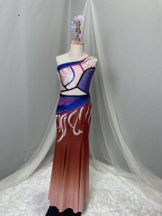 傣族剧目服紫陶灵成人女子傣族舞民族舞定制艺考舞蹈生