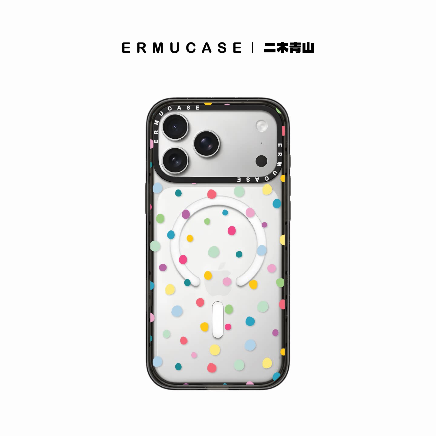 （13~17 Series）ERMUCASE 彩色点点 适用于苹果iPhone17ProMax/17Pro/16ProMax/15ProMax磁吸手机壳
