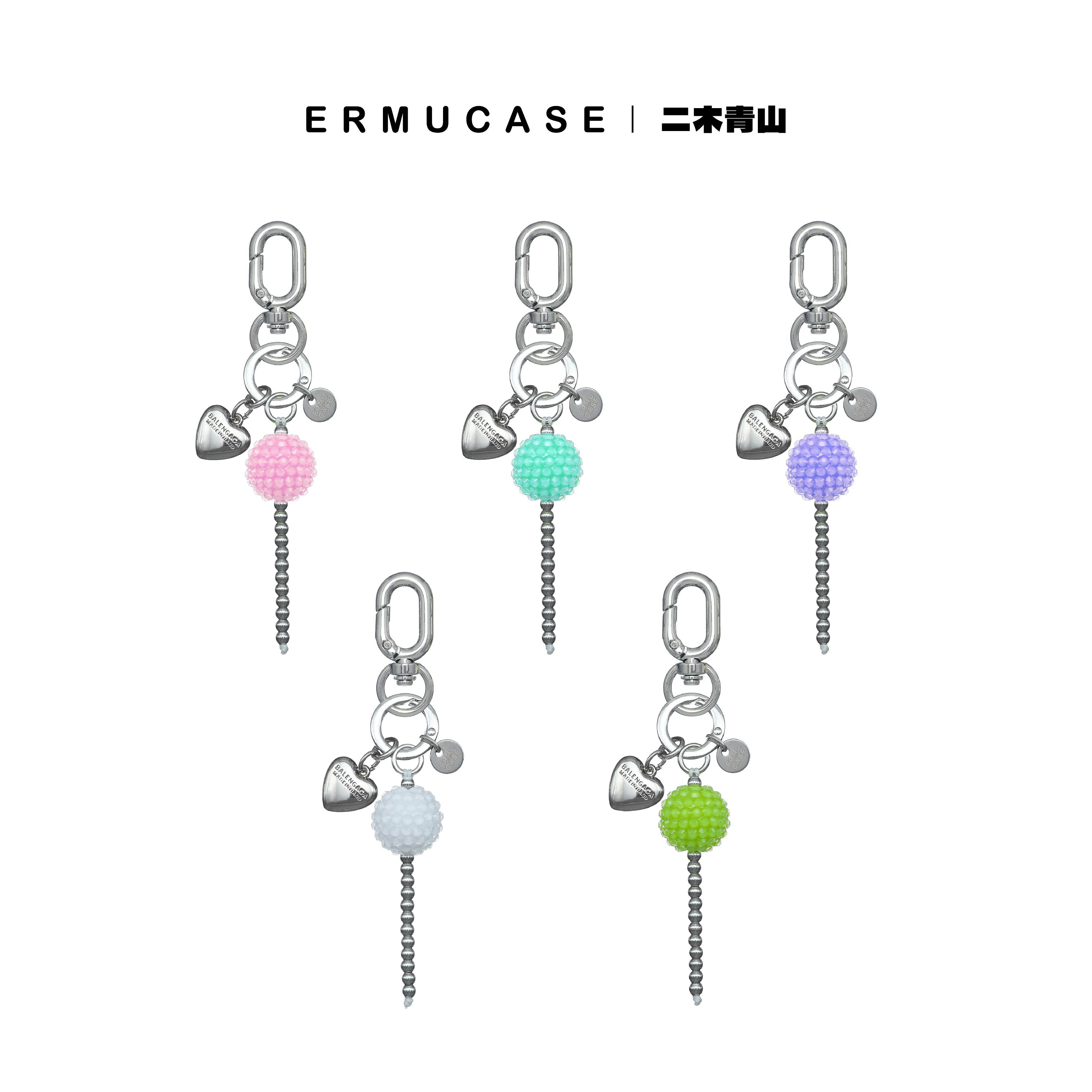 ERMUCASE多巴胺糖果色棒棒糖手机链钥匙扣挂件短款女包挂饰可爱
