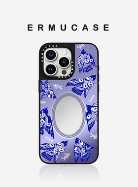 ERMUCASE二木青山《SPRING SWALLOWS》镜面春燕 适用于iPhone16ProMax/16Pro/15ProMax/15Pro苹果手机壳