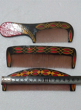凉山彝族木梳传统手工制作漆器