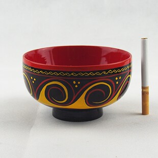 四川凉山西昌彝族漆器树脂小碗民间工艺品彝族生活用品