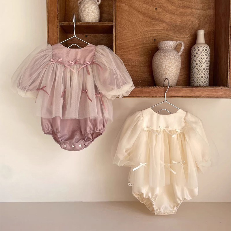 春季上新女童薄款爬服婴童新款长袖网纱爬服宝宝蝴蝶结公主裙哈衣,童装/婴儿装/亲子装,连身衣/爬服/哈衣,淘宝优惠券,粉丝福利购,淘宝优惠卷