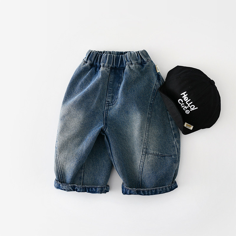 2026新款儿童牛仔裤男童女童韩版阔腿长裤洋气百搭休闲外出长裤,童装/婴儿装/亲子装,儿童牛仔裤,淘宝优惠券,粉丝福利购,淘宝优惠卷
