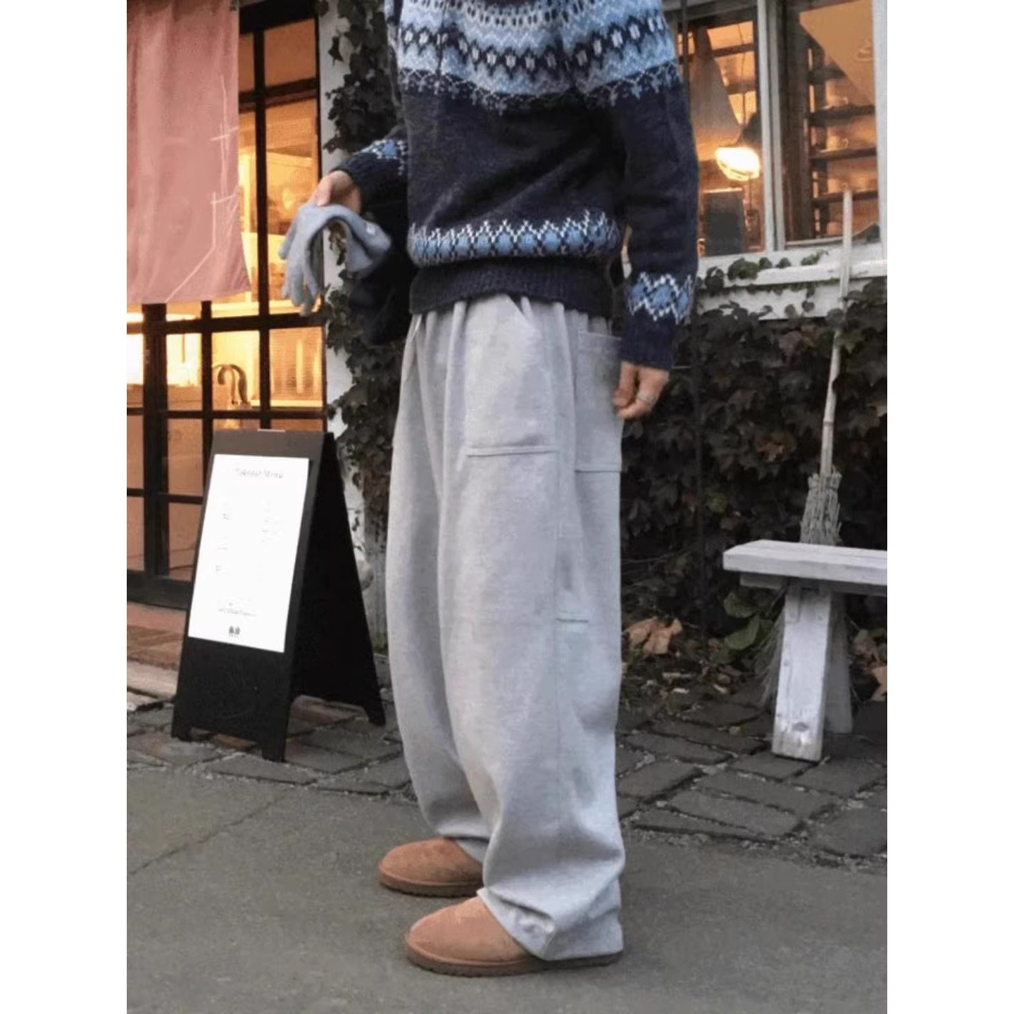 韩国东大门代购潮流个性车线弧形气球可束脚加绒运动休闲裤男卫裤,男装,休闲裤,淘宝优惠券,粉丝福利购,淘宝优惠卷