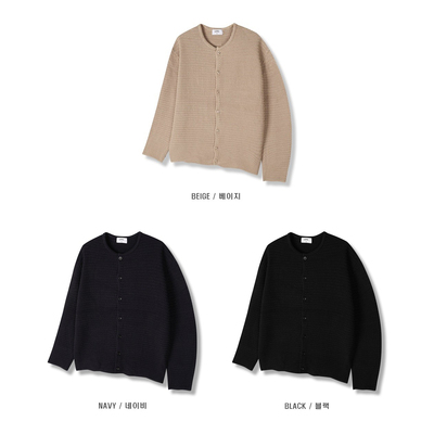 韩国代购男装高档圆领针织开衫