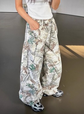 韩国东大门代购UNUSED LAB街头艺术直筒裤男女款时尚设计感休闲裤