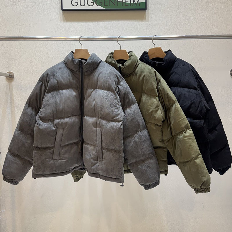 ANAN韩国东大门代购宽松蓬松休闲长袖麂皮棉服长袖休闲秋冬季外套