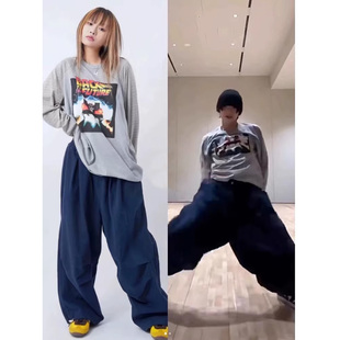 韩国代购男装TXT崔然竣同款BIO双捏褶设计时尚个性休闲裤男女款