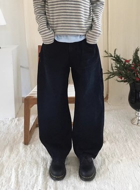 韩国东大门代购I'll stage直播重工街头小众时尚四季水洗牛仔裤男