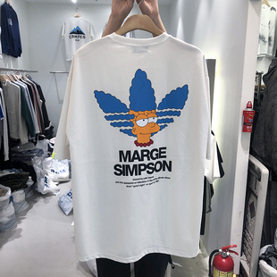 三叶头型印花打底衫 韩国东大门代购 t恤男女款 卡通减龄短袖 TEE 夏季