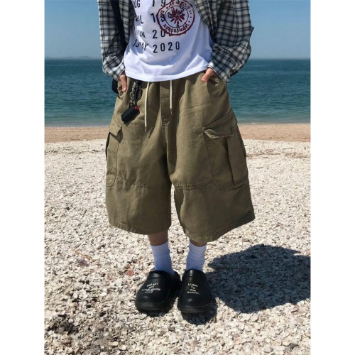 韩国代购水洗复古百慕大休闲短裤