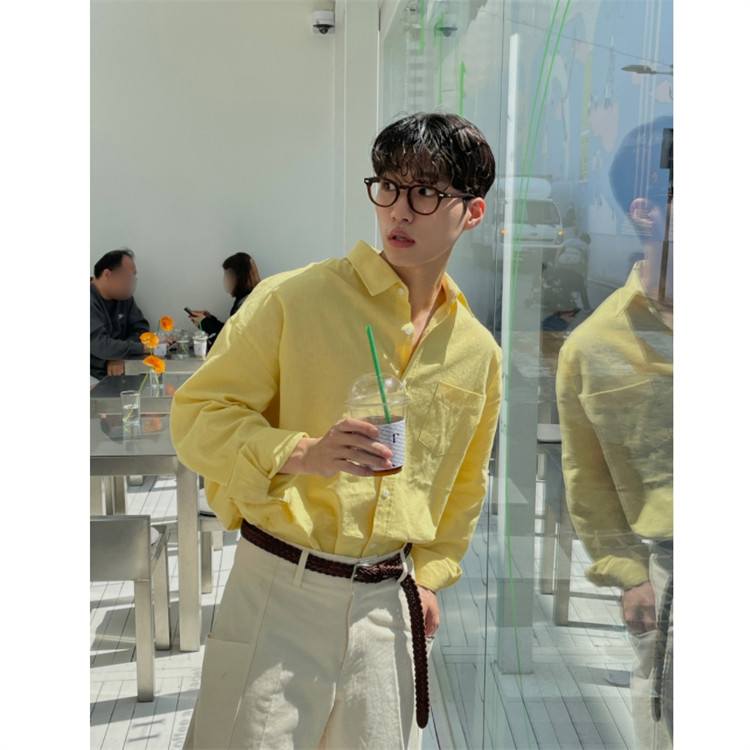 国内现货！男装代购潮流夏季薄款棉麻休闲气质防晒宽松长袖衬衫