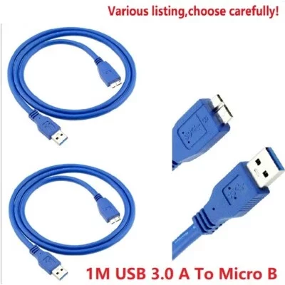USB 3.0 A Male to Micro B Male 3FT Cable hard disk HDD