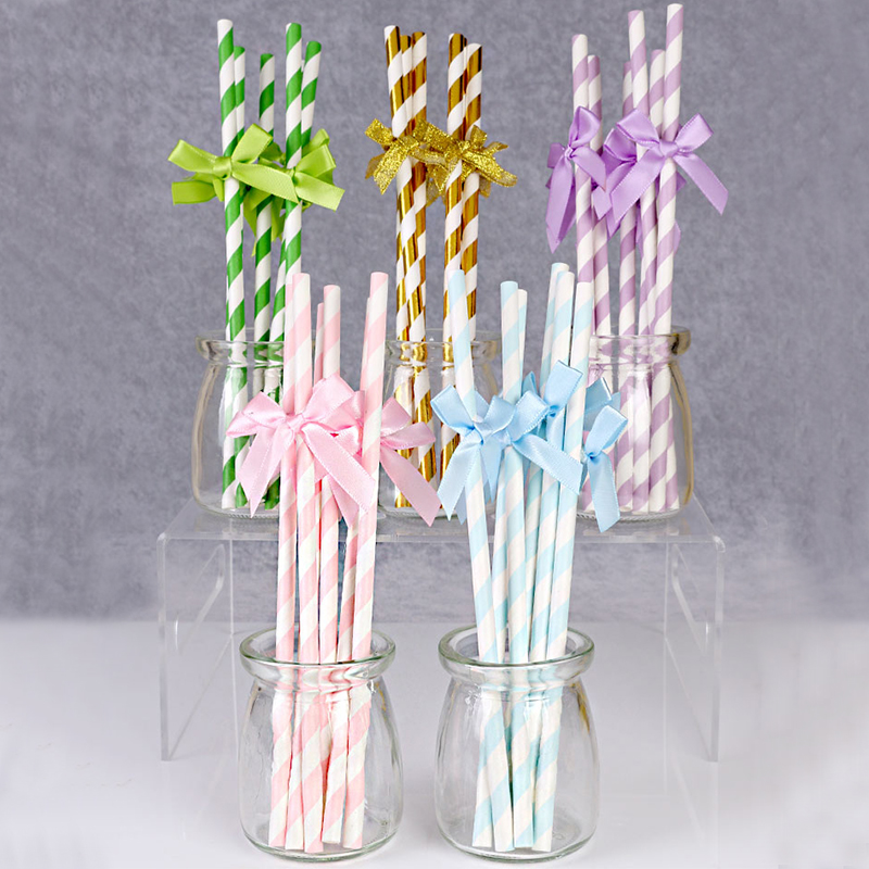 生日派对婚礼甜品台装饰吸管蝴蝶结布丁慕斯插件纸杯蛋糕棒棒糖棍