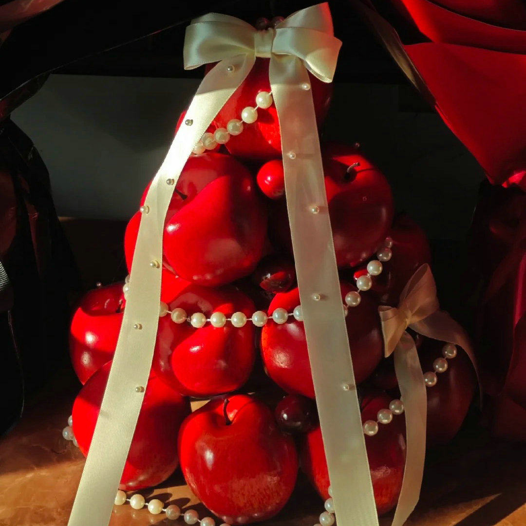 创意订婚婚礼婚庆装饰手工DIY苹果塔客厅新年复古造型珍珠链摆件,商业/办公家具,置物架/陈列架/储物架/展示架,淘宝优惠券,粉丝福利购,淘宝优惠卷